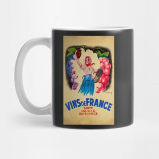 Retro poster - pub - vintage - france wine - Mug